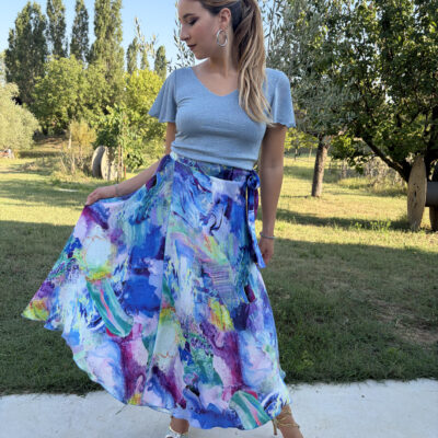 Isabel tango skirt abstract brushstrokes
