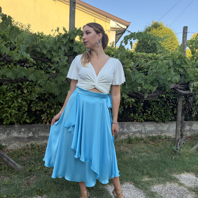 Light blue Chantal tango skirt